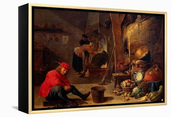 The Kitchen-David Teniers the Younger-Framed Premier Image Canvas