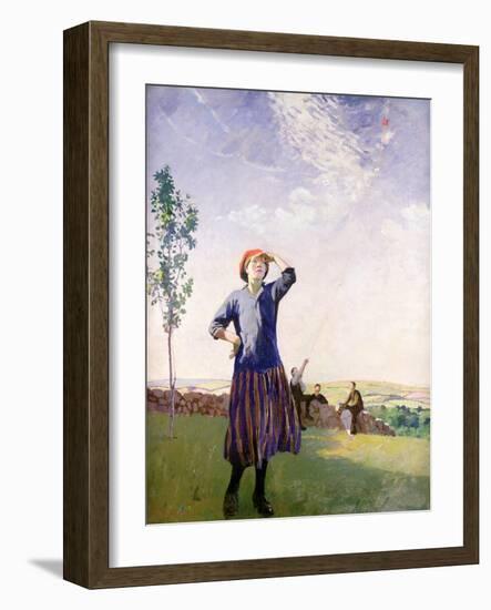 The Kite Flyer, 1916-Harold Harvey-Framed Giclee Print