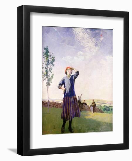 The Kite Flyer, 1916-Harold Harvey-Framed Giclee Print