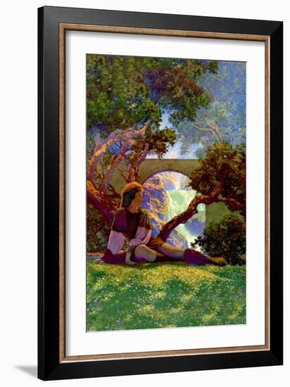 The Knave of Hearts in the Meadow-Maxfield Parrish-Framed Art Print