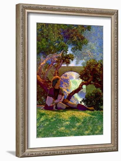 The Knave of Hearts in the Meadow-Maxfield Parrish-Framed Art Print