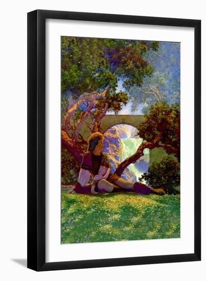 The Knave of Hearts in the Meadow-Maxfield Parrish-Framed Art Print