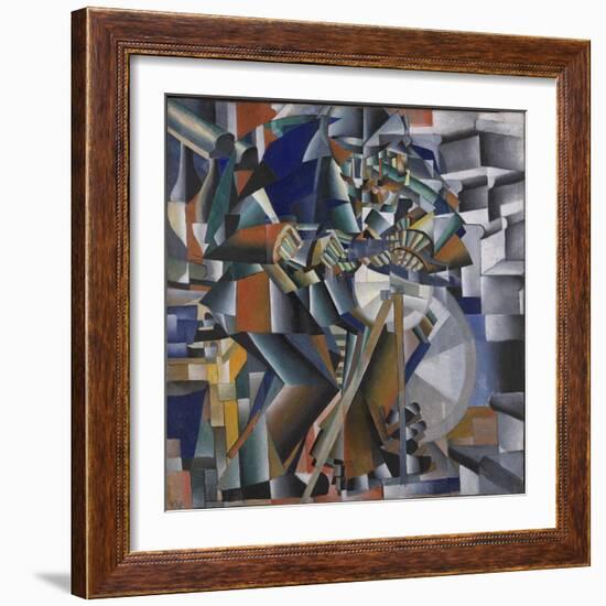 The Knife Grinder or Principle of Glittering, 1912-3-Kazimir Severinovich Malevich-Framed Giclee Print