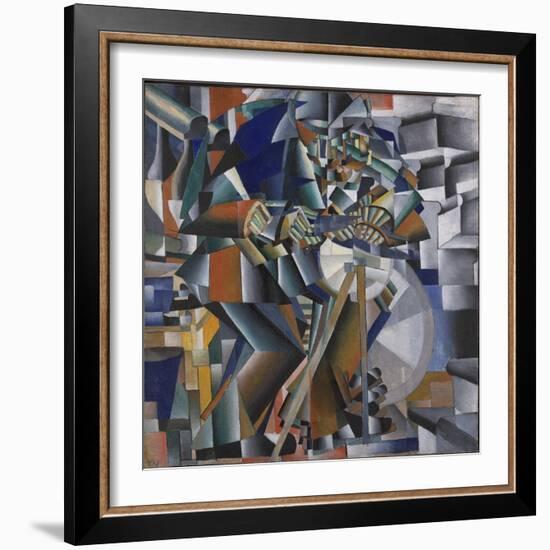 The Knife Grinder or Principle of Glittering, 1912-3-Kazimir Severinovich Malevich-Framed Giclee Print