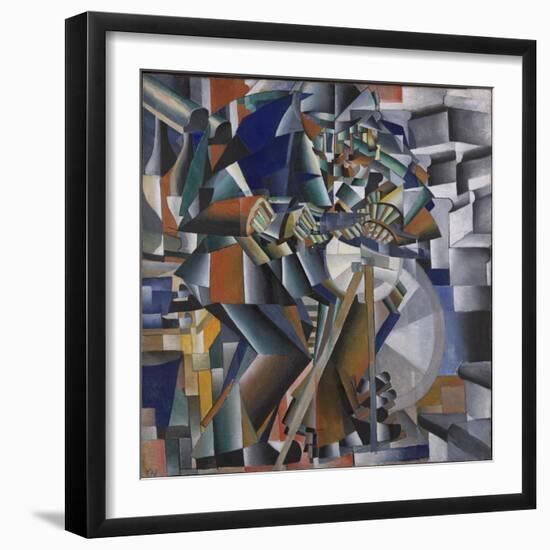 The Knife Grinder or Principle of Glittering, 1912-3-Kazimir Severinovich Malevich-Framed Giclee Print