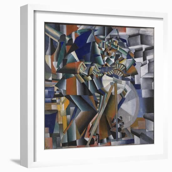 The Knife Grinder or Principle of Glittering, 1912-3-Kazimir Severinovich Malevich-Framed Giclee Print