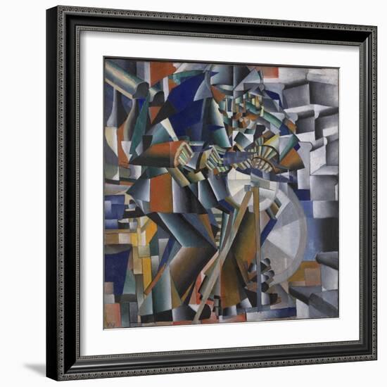 The Knife Grinder or Principle of Glittering, 1912-3-Kazimir Severinovich Malevich-Framed Giclee Print