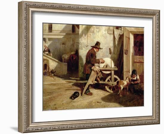 The Knife-Grinder-Alexandre Gabriel Decamps-Framed Giclee Print