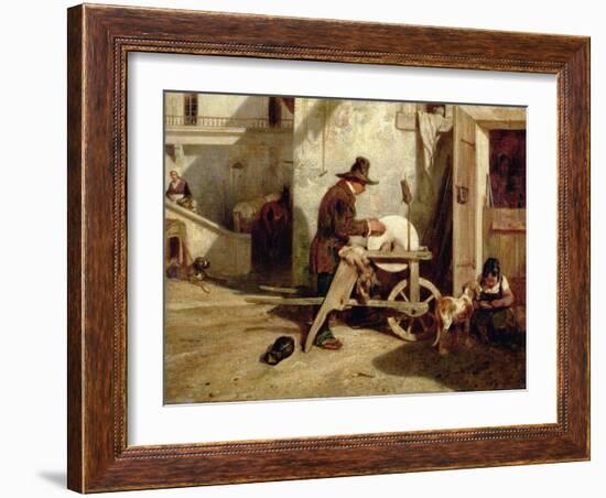 The Knife-Grinder-Alexandre Gabriel Decamps-Framed Giclee Print