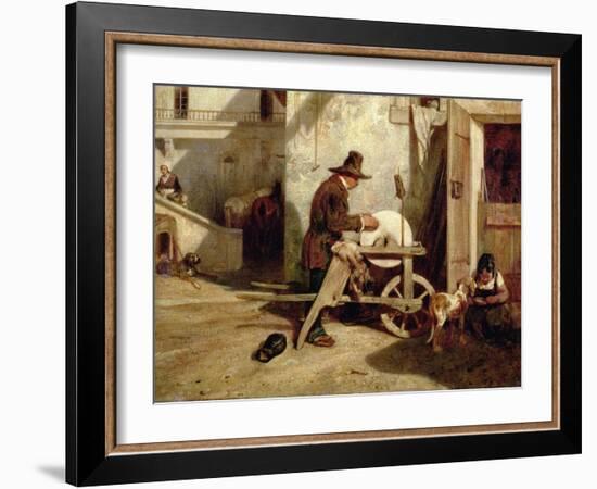 The Knife-Grinder-Alexandre Gabriel Decamps-Framed Giclee Print