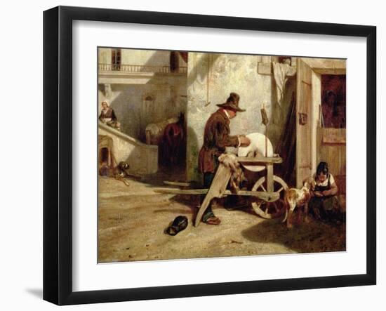 The Knife-Grinder-Alexandre Gabriel Decamps-Framed Giclee Print