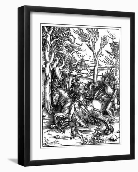 The Knight and the Landsknecht (Soldier Servan), 1497-1498-Albrecht Durer-Framed Giclee Print