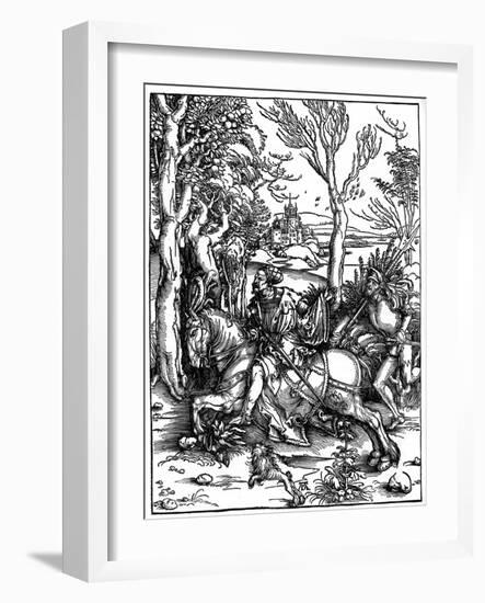 The Knight and the Landsknecht (Soldier Servan), 1497-1498-Albrecht Durer-Framed Giclee Print