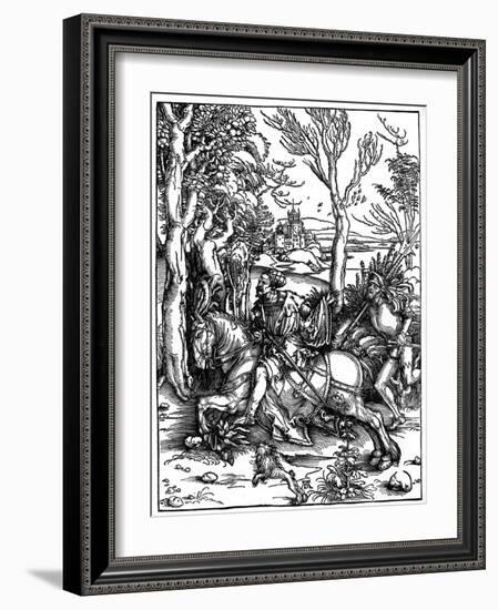 The Knight and the Landsknecht (Soldier Servan), 1497-1498-Albrecht Durer-Framed Giclee Print