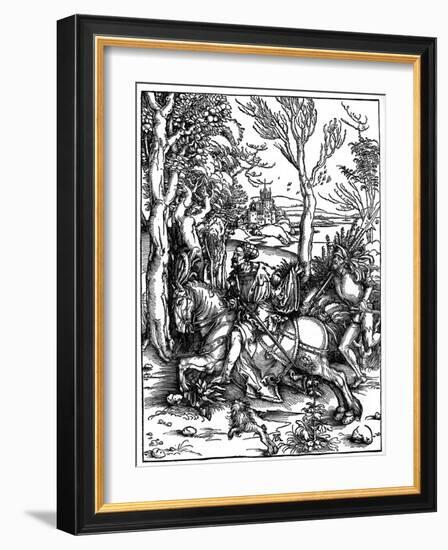 The Knight and the Landsknecht (Soldier Servan), 1497-1498-Albrecht Durer-Framed Giclee Print