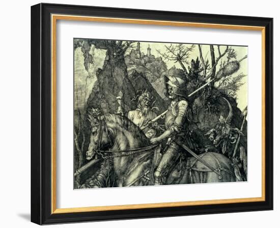 The Knight, Death and the Devil, 1513-14, Detail-Albrecht Dürer-Framed Giclee Print