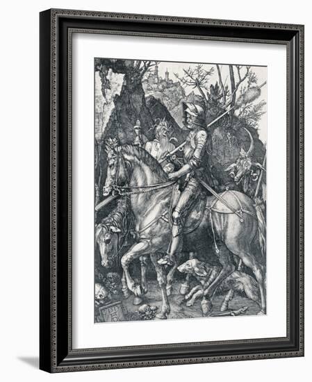 The Knight, Death and the Devil, 1513-Albrecht Dürer-Framed Giclee Print