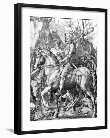 The Knight, Death and The Devil , c.1514-Albrecht Dürer-Framed Art Print