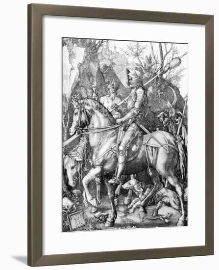 The Knight, Death and The Devil , c.1514-Albrecht Dürer-Framed Art Print