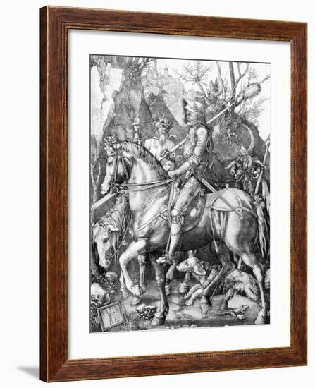 The Knight, Death and The Devil , c.1514-Albrecht Dürer-Framed Art Print