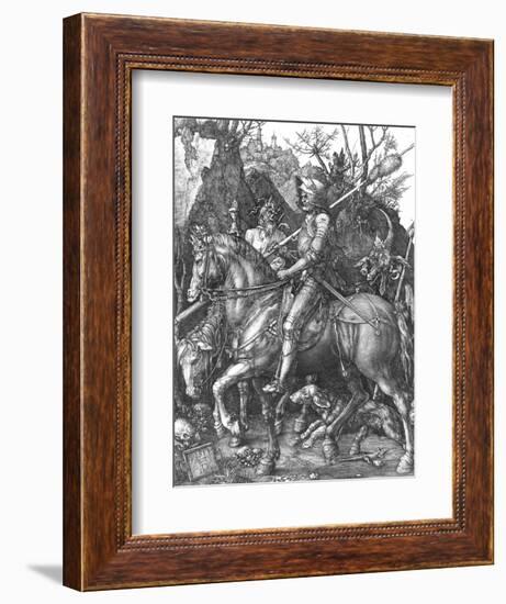 The Knight, Death and The Devil , c.1514-Albrecht Dürer-Framed Premium Giclee Print