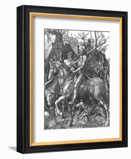 The Knight, Death and The Devil , c.1514-Albrecht Dürer-Framed Premium Giclee Print