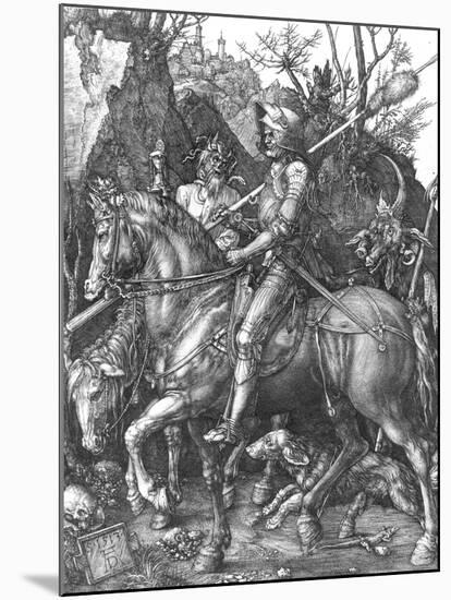 The Knight, Death and The Devil , c.1514-Albrecht Dürer-Mounted Premium Giclee Print