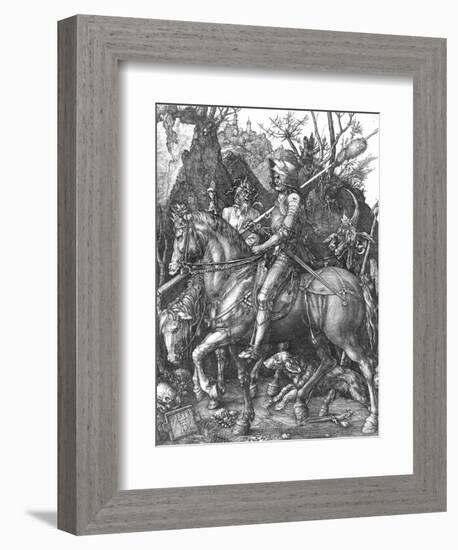 The Knight, Death and The Devil , c.1514-Albrecht Dürer-Framed Giclee Print