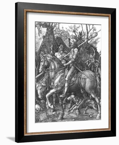 The Knight, Death and The Devil , c.1514-Albrecht Dürer-Framed Giclee Print