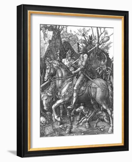 The Knight, Death and The Devil , c.1514-Albrecht Dürer-Framed Giclee Print