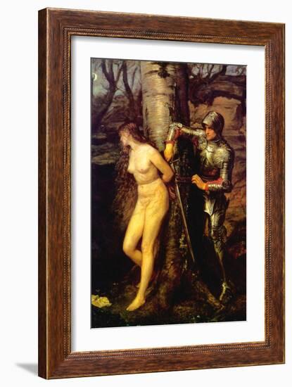 The Knight Errant-John Everett Millais-Framed Art Print