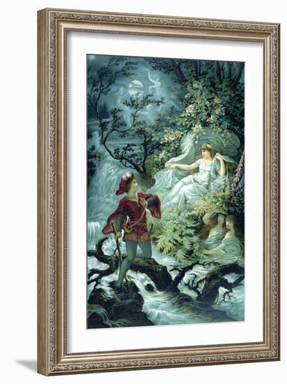 The Knight Hulbrand with Undine for the Tale 'Undine' by Baron De La Motte Fouque, 1909-Julius Hoeppner-Framed Giclee Print