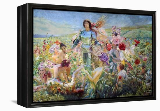 The Knight with the Flower Nymphs-Georges Rochegrosse-Framed Premier Image Canvas