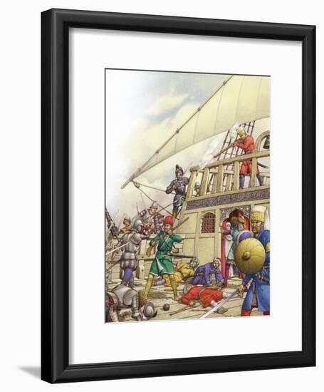 The Knights of St John Seized Turkey's Finest Galleon, the Sultana-Pat Nicolle-Framed Giclee Print