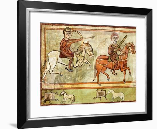 The Knights of the Apocalypse, Miniature from Revelation from Saint Amand's Abbey-null-Framed Giclee Print