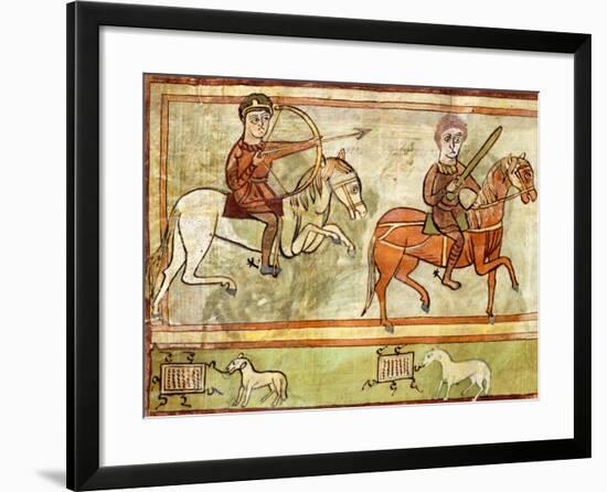 The Knights of the Apocalypse, Miniature from Revelation from Saint Amand's Abbey-null-Framed Giclee Print