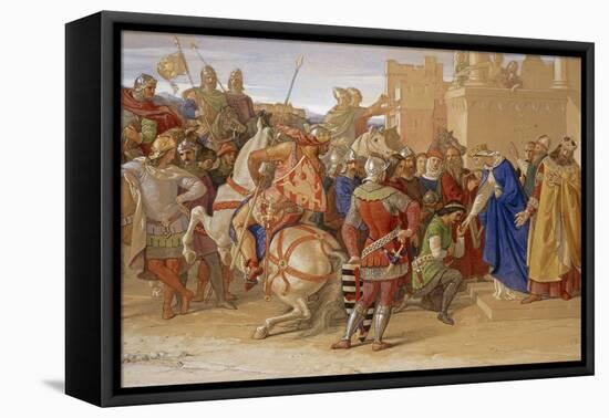 The Knights of the Round Table About to Depart in Quest of the Holy Grail, 1849-William Dyce-Framed Premier Image Canvas