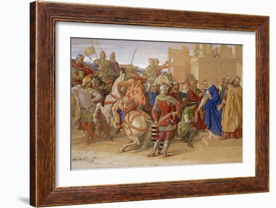 The Knights of the Round Table About to Depart in Quest of the Holy Grail, 1849-William Dyce-Framed Giclee Print