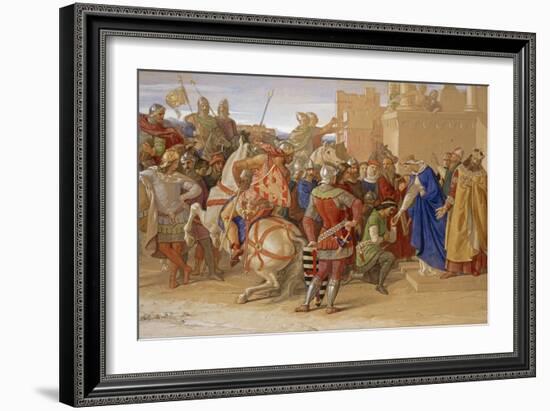 The Knights of the Round Table About to Depart in Quest of the Holy Grail, 1849-William Dyce-Framed Giclee Print