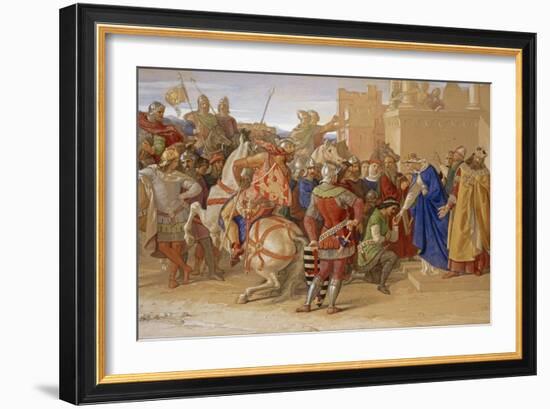 The Knights of the Round Table About to Depart in Quest of the Holy Grail, 1849-William Dyce-Framed Giclee Print