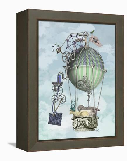 The Knitting Machine-Fab Funky-Framed Stretched Canvas
