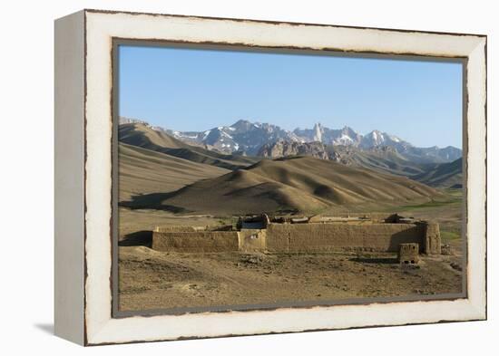 The Koh-e Baba mountains make an impressive backdrop in Bamiyan Province, Afghanistan, Asia-Alex Treadway-Framed Premier Image Canvas