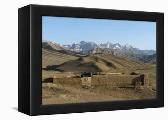 The Koh-e Baba mountains make an impressive backdrop in Bamiyan Province, Afghanistan, Asia-Alex Treadway-Framed Premier Image Canvas