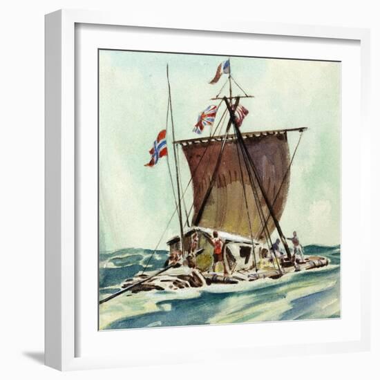 The Kon-Tiki-English School-Framed Giclee Print