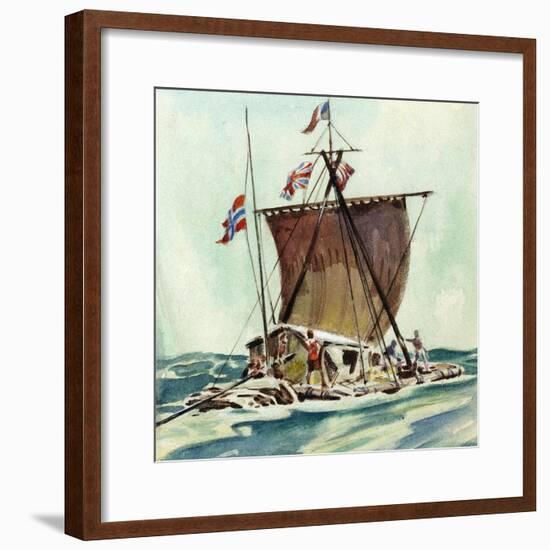 The Kon-Tiki-English School-Framed Giclee Print