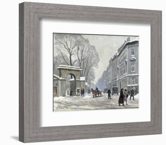 The Kongenshave in Winter-Paul Fischer-Framed Giclee Print