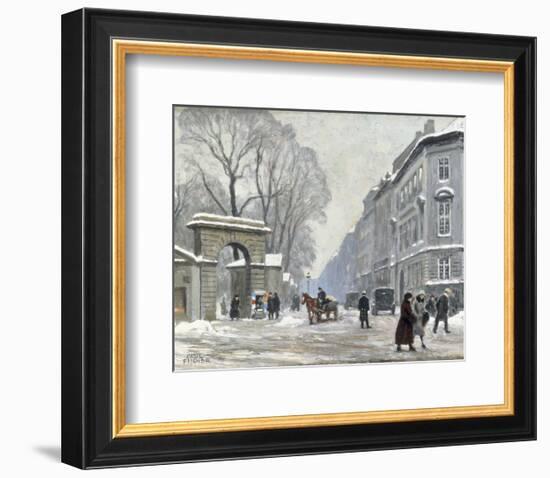 The Kongenshave in Winter-Paul Fischer-Framed Giclee Print