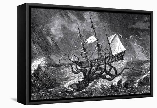 The Kraken, as Seen by the Eye of Imagination, from John Gibson's Monsters of the Sea, 1887-Edward Etherington-Framed Premier Image Canvas