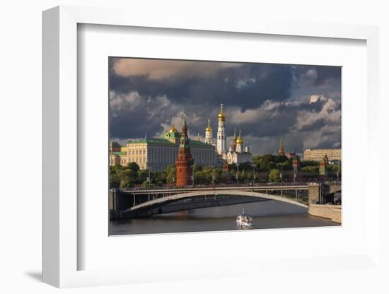 The Kremlin and Moscow River.-Jon Hicks-Framed Photographic Print