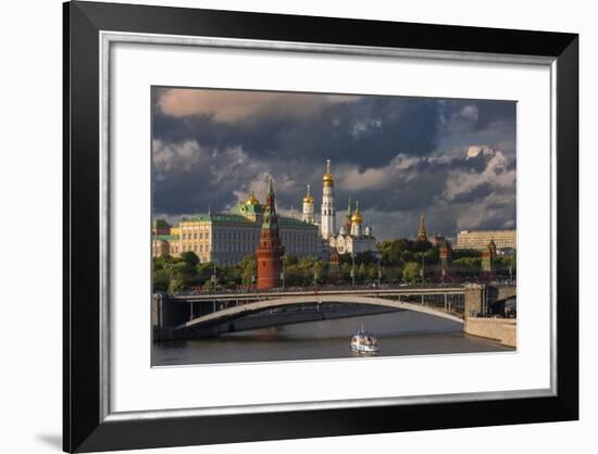 The Kremlin and Moscow River.-Jon Hicks-Framed Photographic Print